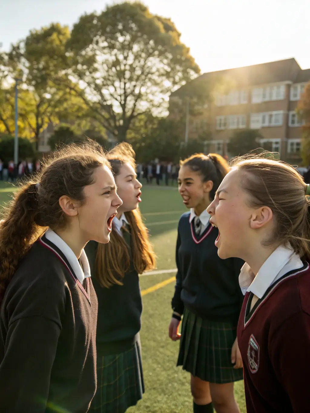 A photo of students participating in an extracurricular activity, such as a debate or a sports event, showcasing the school's emphasis on holistic development.